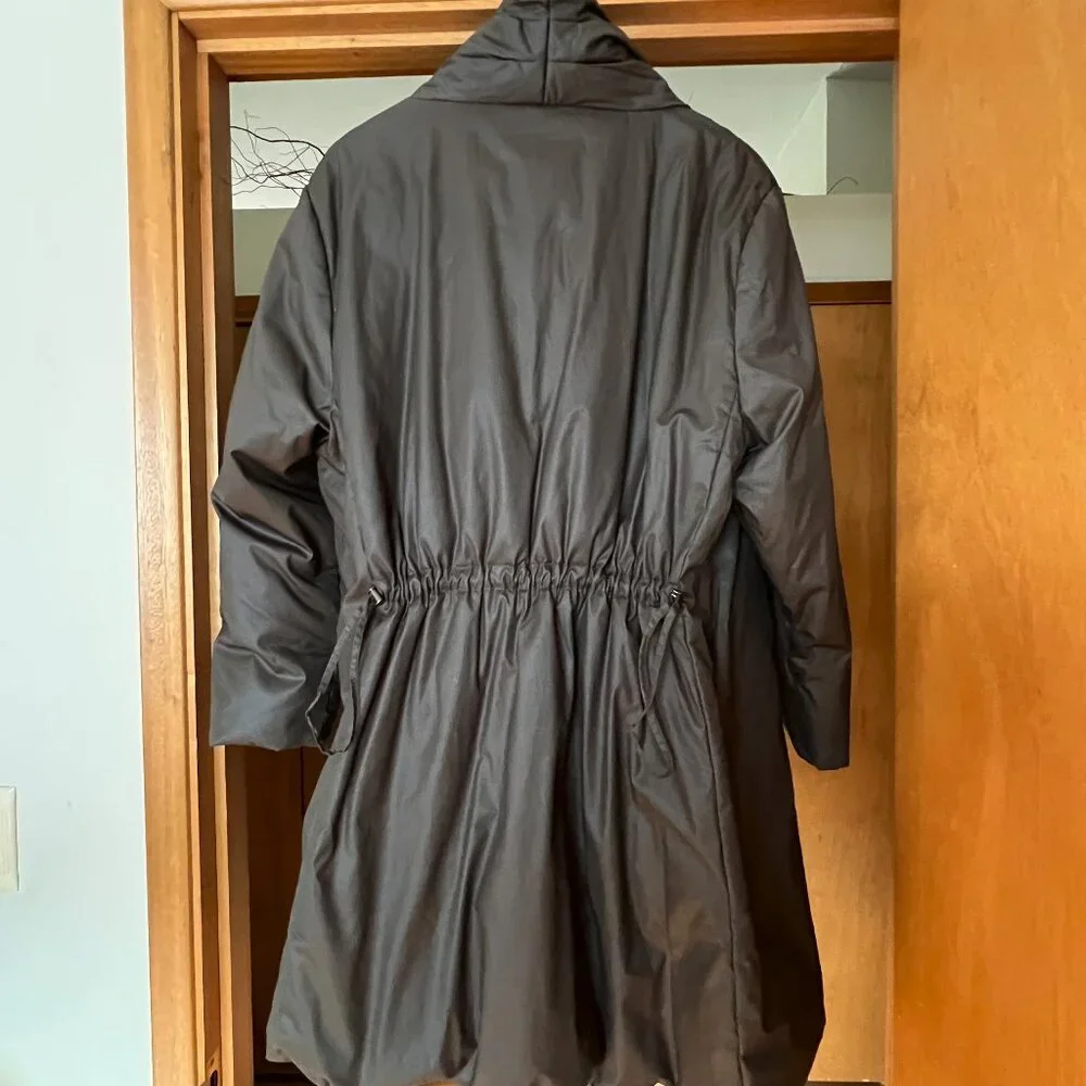 Poetry Fashion (UK) Shawl-collar Puffer Coat Dark Moss 16 Super cozy! - Picture 2 of 15